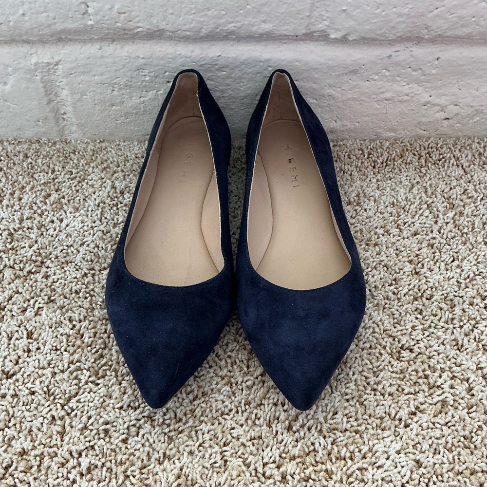 M. Gemi Deep Blue Suede Loafers